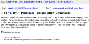 The Craigslist ad of the month
