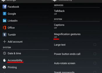 How to: magnify something on the display of your Android